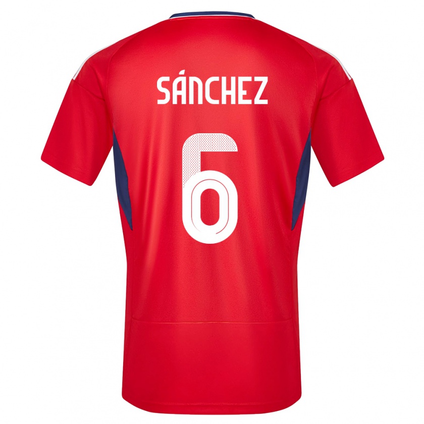 Kandiny Herren Costa Rica Carol Sanchez #6 Rot Heimtrikot Trikot 24-26 T-Shirt Österreich