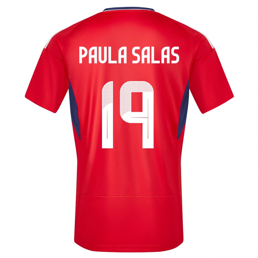 Kandiny Heren Costa Rica Maria Paula Salas #19 Rood Thuisshirt Thuistenue 24-26 T-Shirt