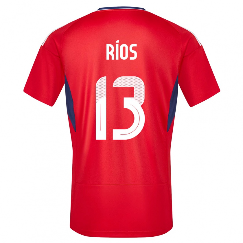 Kandiny Heren Costa Rica Keral Rios #13 Rood Thuisshirt Thuistenue 24-26 T-Shirt