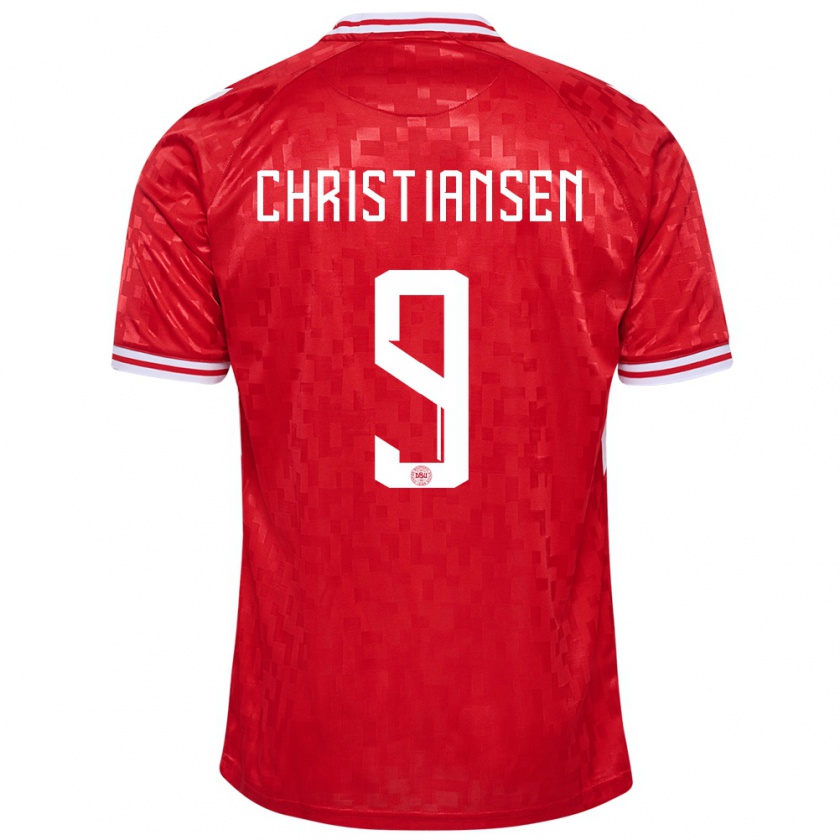 Kandiny Herren Dänemark Nanna Christiansen #9 Rot Heimtrikot Trikot 24-26 T-Shirt Österreich