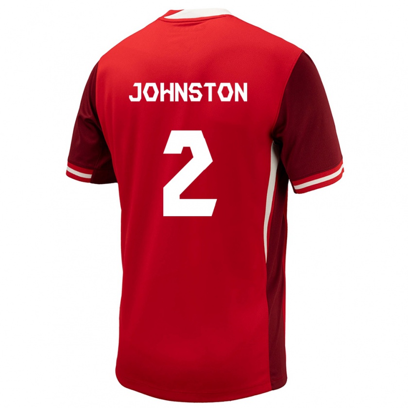 Kandiny Uomo Maglia Canada Alistair Johnston #2 Rosso Kit Gara Home 24-26 Maglietta