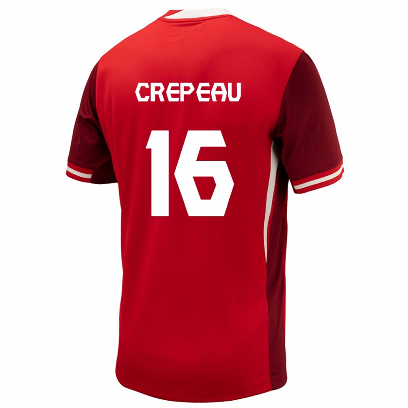 Kandiny Hombre Camiseta Canadá Maxime Crépeau #16 Rojo 1ª Equipación 24-26 La Camisa