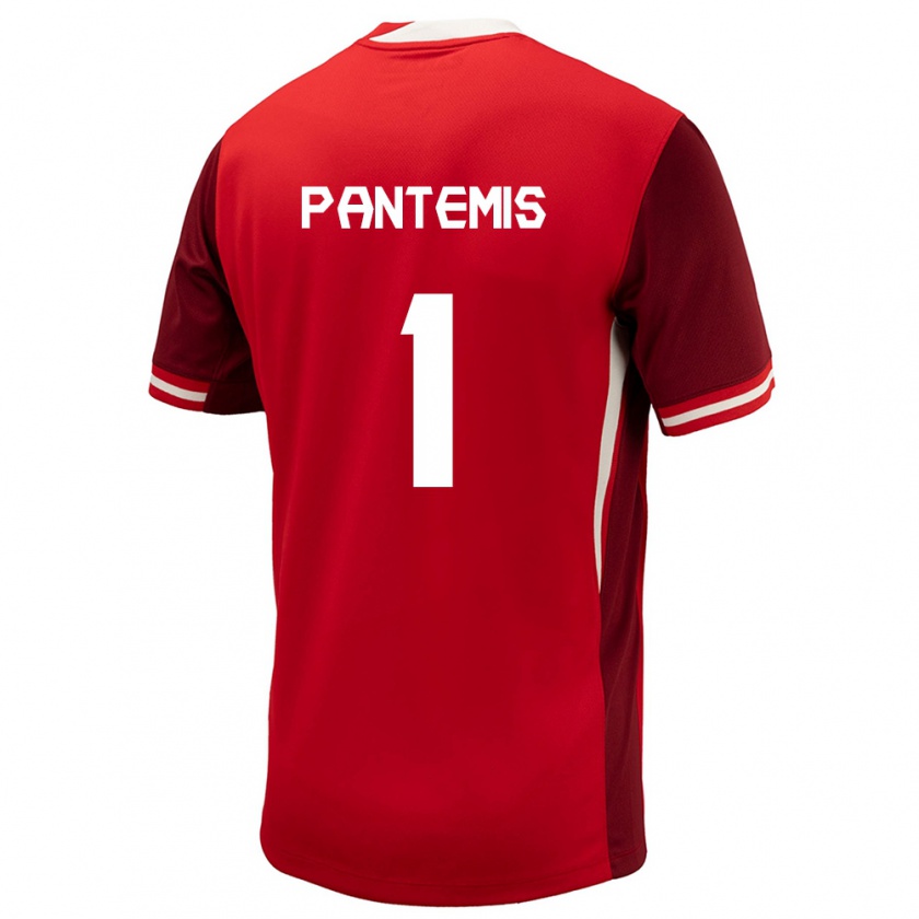 Kandiny Hombre Camiseta Canadá James Pantemis #1 Rojo 1ª Equipación 24-26 La Camisa