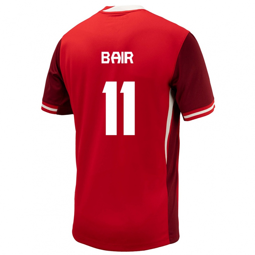 Kandiny Uomo Maglia Canada Theo Bair #11 Rosso Kit Gara Home 24-26 Maglietta