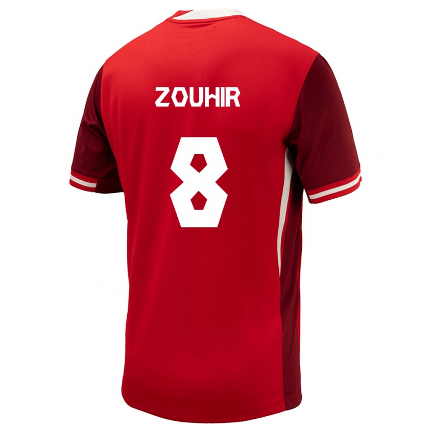 Kandiny Hombre Camiseta Canadá Rida Zouhir #8 Rojo 1ª Equipación 24-26 La Camisa