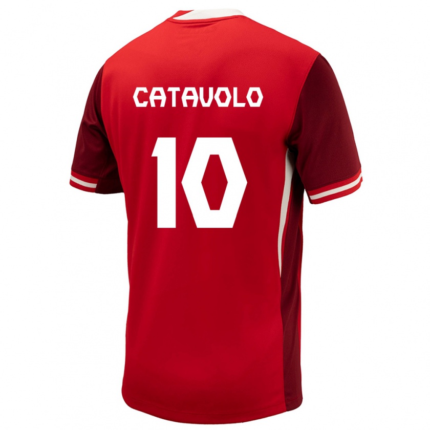 Kandiny Uomo Maglia Canada Matthew Catavolo #10 Rosso Kit Gara Home 24-26 Maglietta