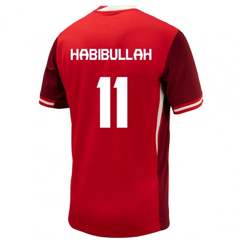 Kandiny Heren Canada Kamron Habibullah #11 Rood Thuisshirt Thuistenue 24-26 T-Shirt