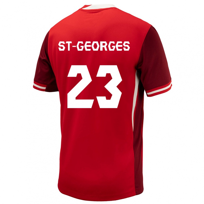 Kandiny Heren Canada Bianca St-Georges #23 Rood Thuisshirt Thuistenue 24-26 T-Shirt België