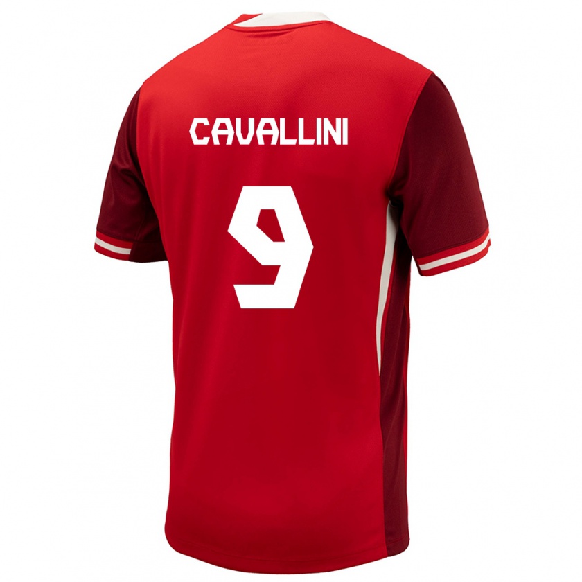 Kandiny Heren Canada Lucas Cavallini #9 Rood Thuisshirt Thuistenue 24-26 T-Shirt België