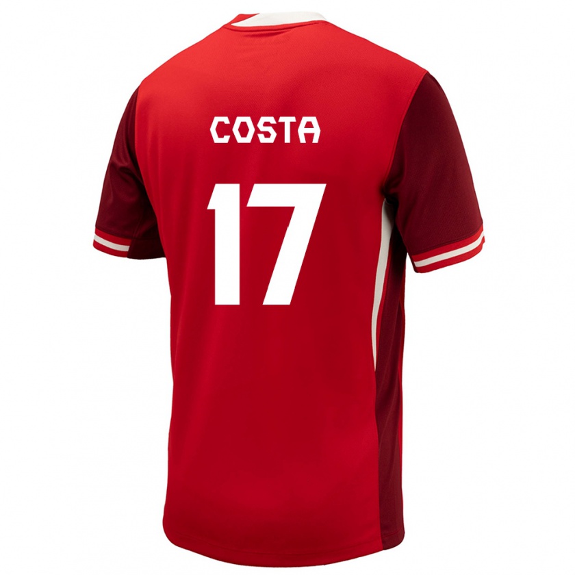 Kandiny Herren Kanada Jesse Costa #17 Rot Heimtrikot Trikot 24-26 T-Shirt Österreich