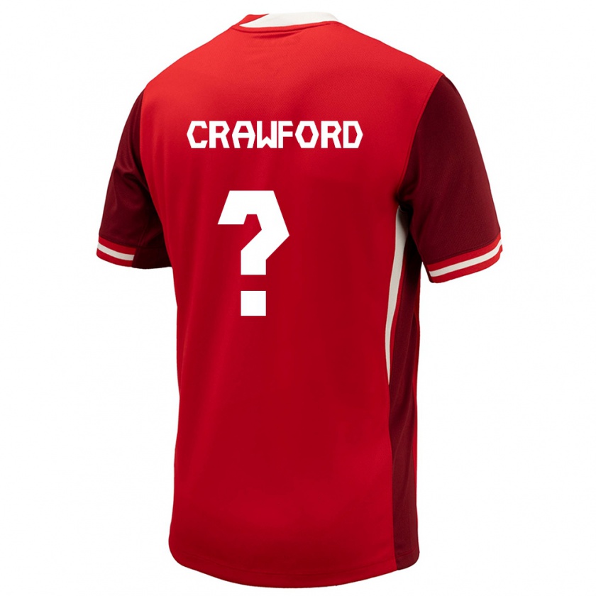 Kandiny Hombre Camiseta Canadá Tyler Crawford #0 Rojo 1ª Equipación 24-26 La Camisa