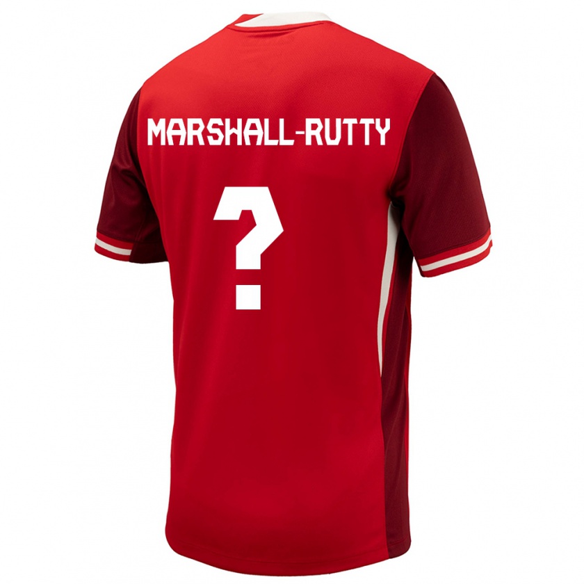 Kandiny Hombre Camiseta Canadá Jahkeele Marshall Rutty #0 Rojo 1ª Equipación 24-26 La Camisa