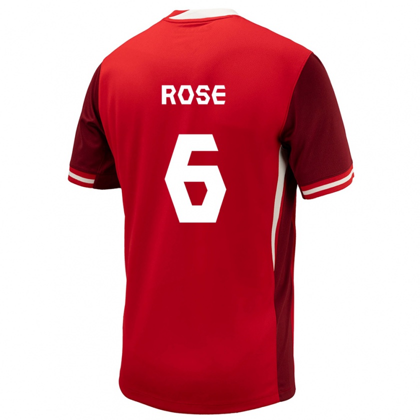 Kandiny Heren Canada Deanne Rose #6 Rood Thuisshirt Thuistenue 24-26 T-Shirt België