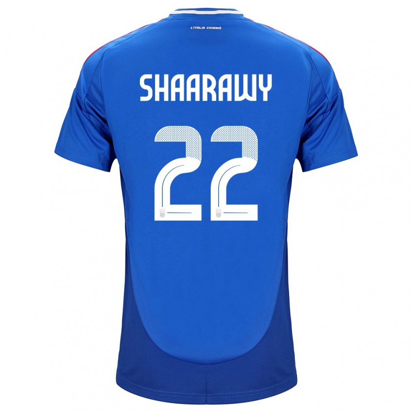 Kandiny Hombre Camiseta Italia Stephan El Shaarawy #22 Azul 1ª Equipación 24-26 La Camisa