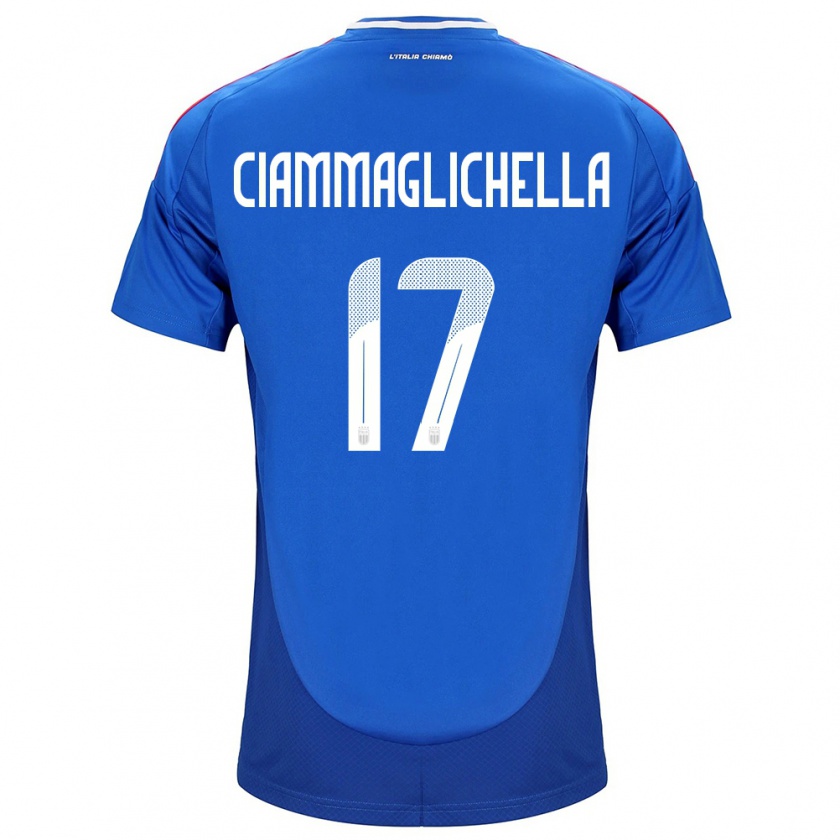 Kandiny Herren Italien Aaron Ciammaglichella #17 Blau Heimtrikot Trikot 24-26 T-Shirt Österreich