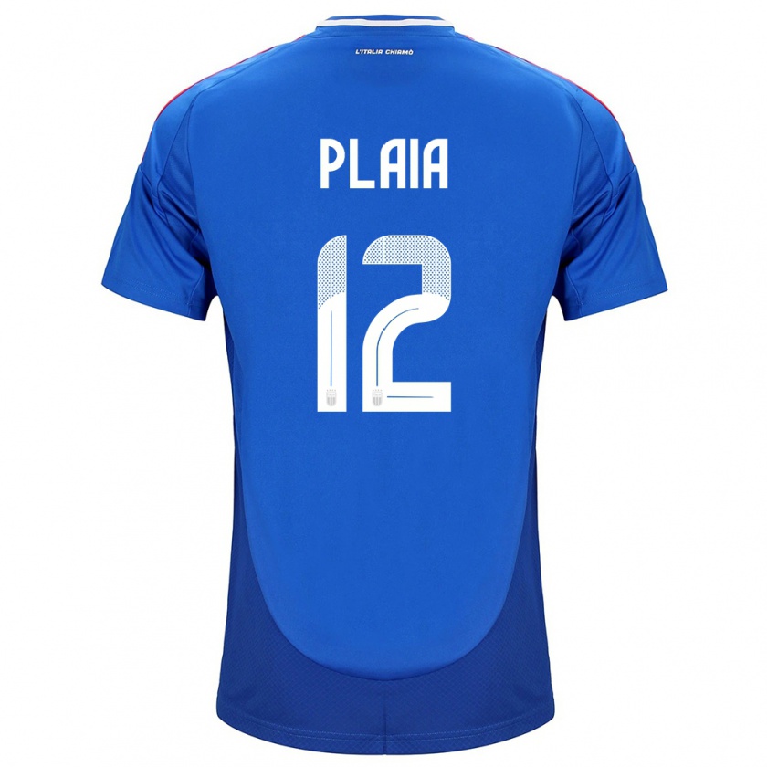 Kandiny Heren Italië Francesco Plaia #12 Blauw Thuisshirt Thuistenue 24-26 T-Shirt België