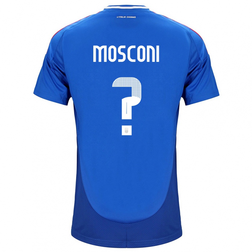 Kandiny Hombre Camiseta Italia Mattia Mosconi #0 Azul 1ª Equipación 24-26 La Camisa