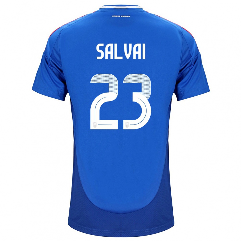 Kandiny Herren Italien Cecilia Salvai #23 Blau Heimtrikot Trikot 24-26 T-Shirt Österreich