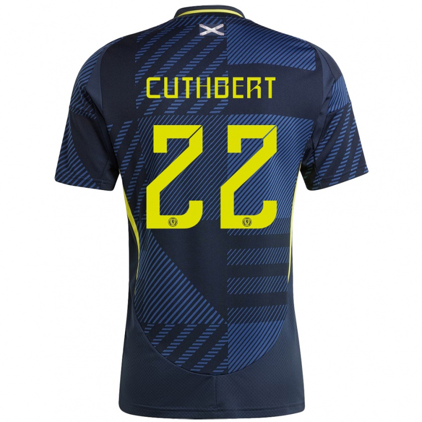 Kandiny Heren Schotland Erin Cuthbert #22 Donkerblauw Thuisshirt Thuistenue 24-26 T-Shirt