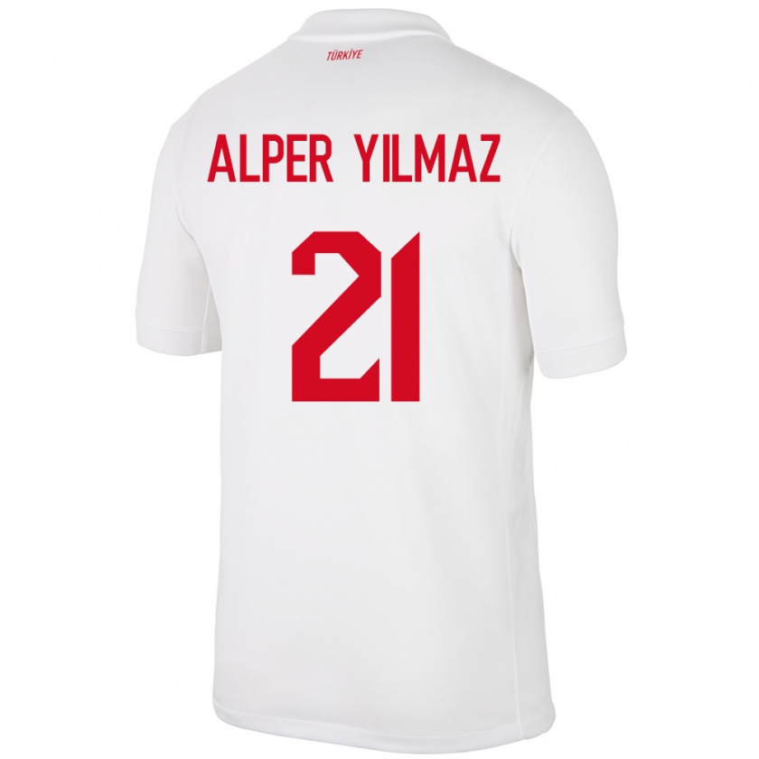 Kandiny Herren Türkei Barış Alper Yılmaz #21 Weiß Heimtrikot Trikot 24-26 T-Shirt Österreich