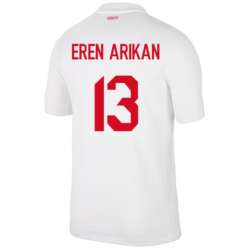 Kandiny Heren Turkije Muhammed Eren Arıkan #13 Wit Thuisshirt Thuistenue 24-26 T-Shirt België