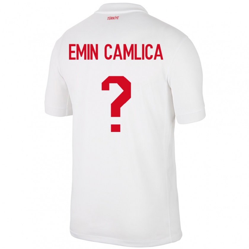 Kandiny Uomo Maglia Turchia Muhammed Emin Çamlıca #0 Bianco Kit Gara Home 24-26 Maglietta