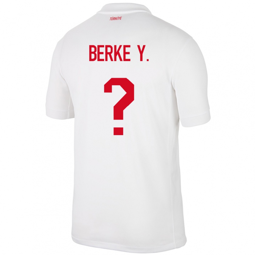 Kandiny Heren Turkije Berke Yıldırım #0 Wit Thuisshirt Thuistenue 24-26 T-Shirt