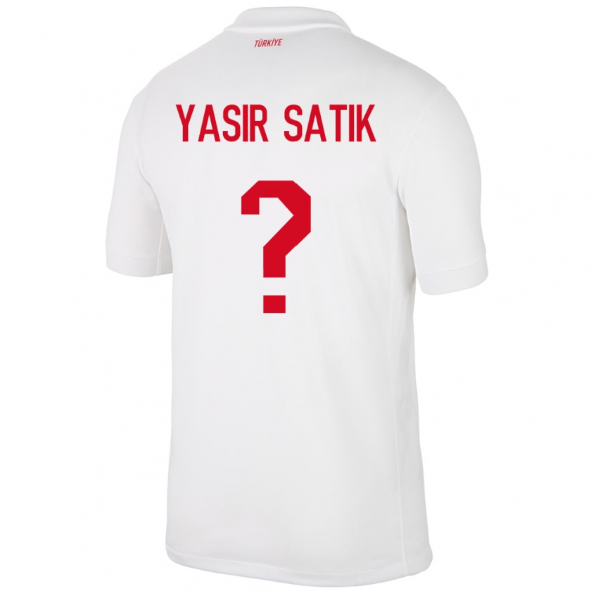 Kandiny Hombre Camiseta Turquía Üveys Yasir Satık #0 Blanco 1ª Equipación 24-26 La Camisa México