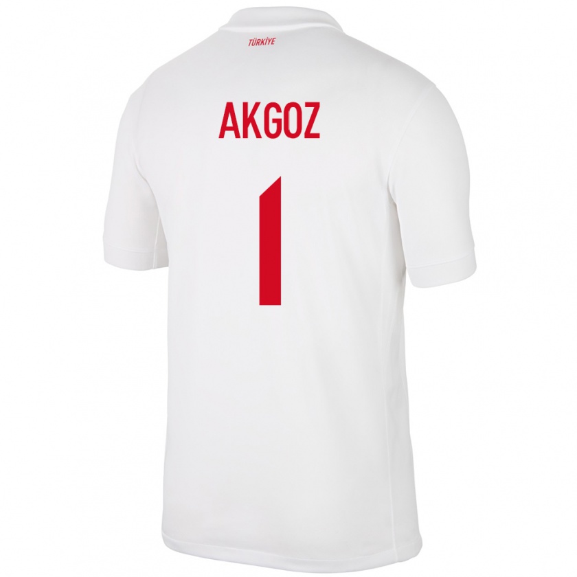 Kandiny Hombre Camiseta Turquía Selda Akgöz #1 Blanco 1ª Equipación 24-26 La Camisa México