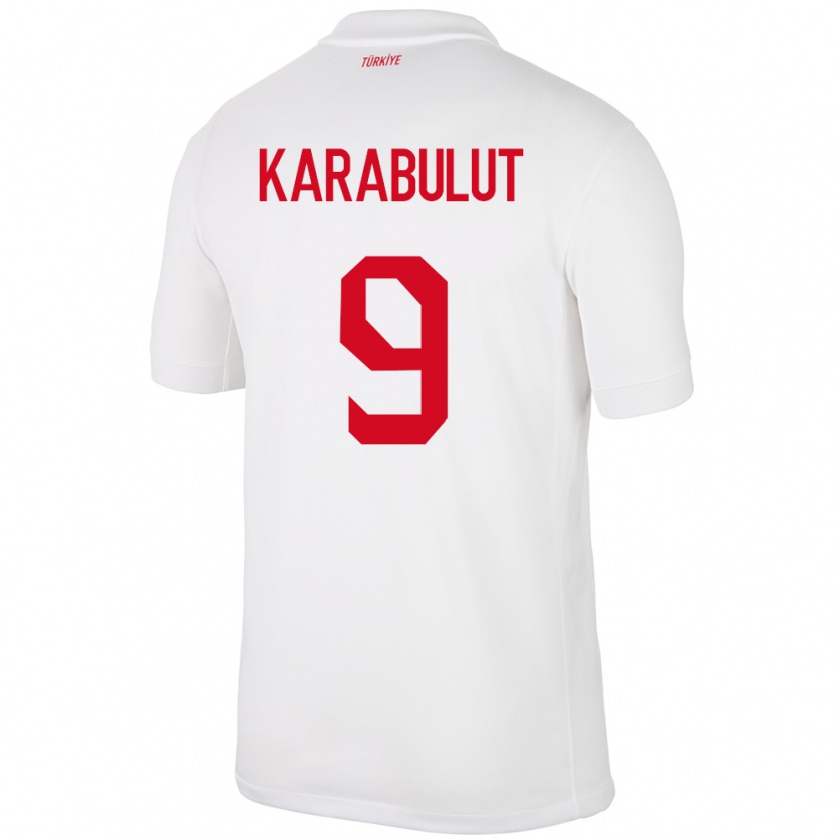 Kandiny Heren Turkije Arzu Karabulut #9 Wit Thuisshirt Thuistenue 24-26 T-Shirt België