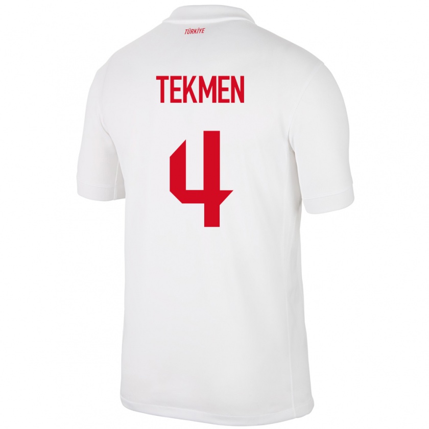 Kandiny Heren Turkije Ece Tekmen #4 Wit Thuisshirt Thuistenue 24-26 T-Shirt