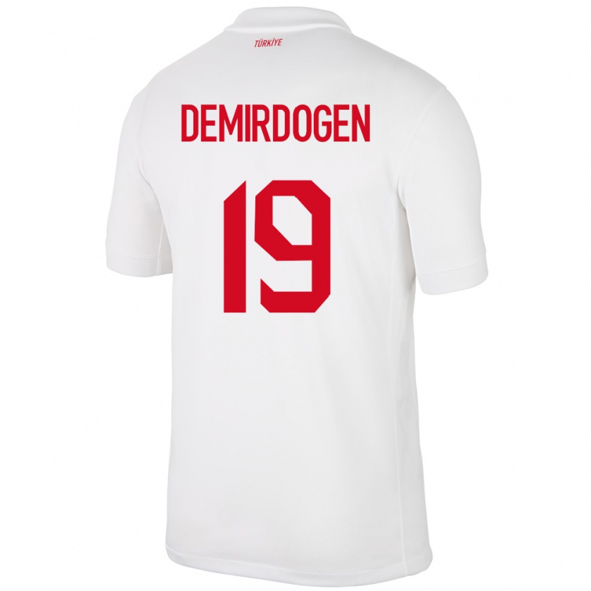 Kandiny Hombre Camiseta Turquía Neslihan Demirdögen #19 Blanco 1ª Equipación 24-26 La Camisa México