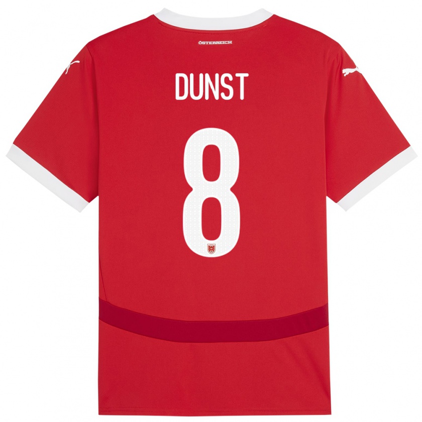 Kandiny Uomo Maglia Austria Barbara Dunst #8 Rosso Kit Gara Home 24-26 Maglietta