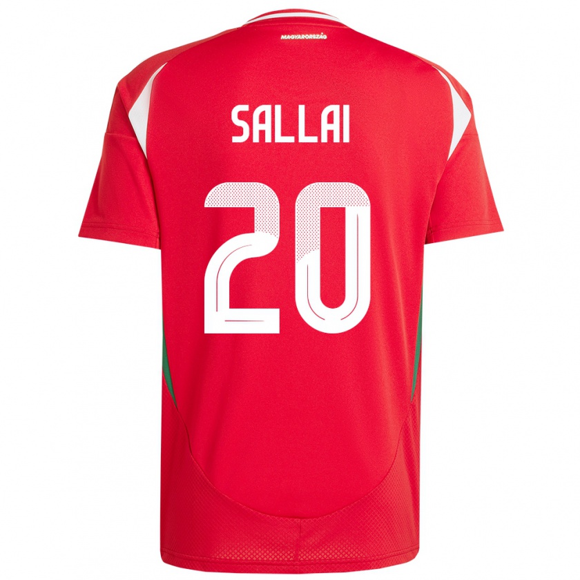 Kandiny Heren Hongarije Roland Sallai #20 Rood Thuisshirt Thuistenue 24-26 T-Shirt België