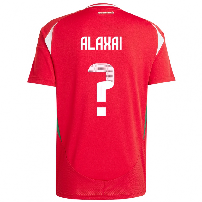 Kandiny Heren Hongarije Áron Alaxai #0 Rood Thuisshirt Thuistenue 24-26 T-Shirt