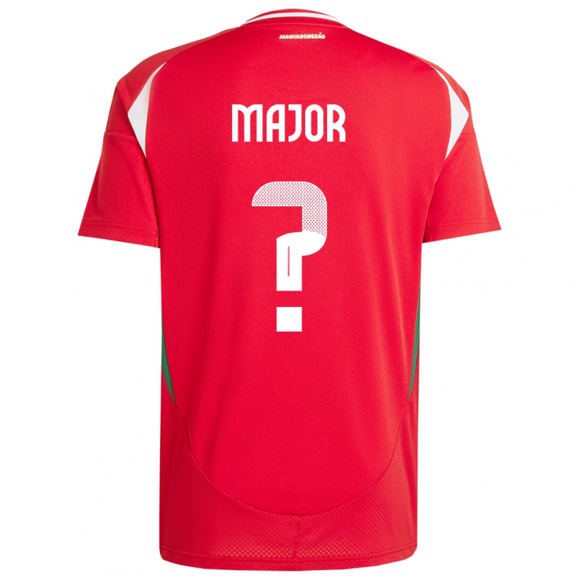 Kandiny Heren Hongarije Marcell Major #0 Rood Thuisshirt Thuistenue 24-26 T-Shirt België