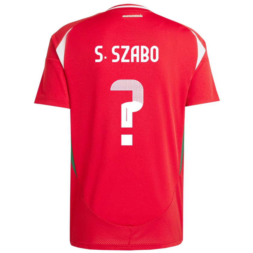 Kandiny Heren Hongarije Szilárd Szabó #0 Rood Thuisshirt Thuistenue 24-26 T-Shirt België