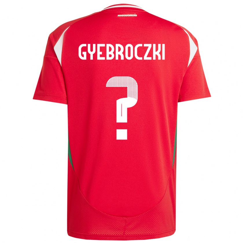 Kandiny Heren Hongarije Dávid Gyebróczki #0 Rood Thuisshirt Thuistenue 24-26 T-Shirt België