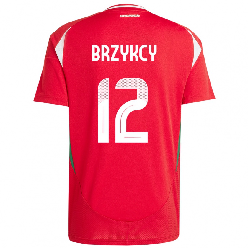 Kandiny Heren Hongarije Lauren Brzykcy #12 Rood Thuisshirt Thuistenue 24-26 T-Shirt België