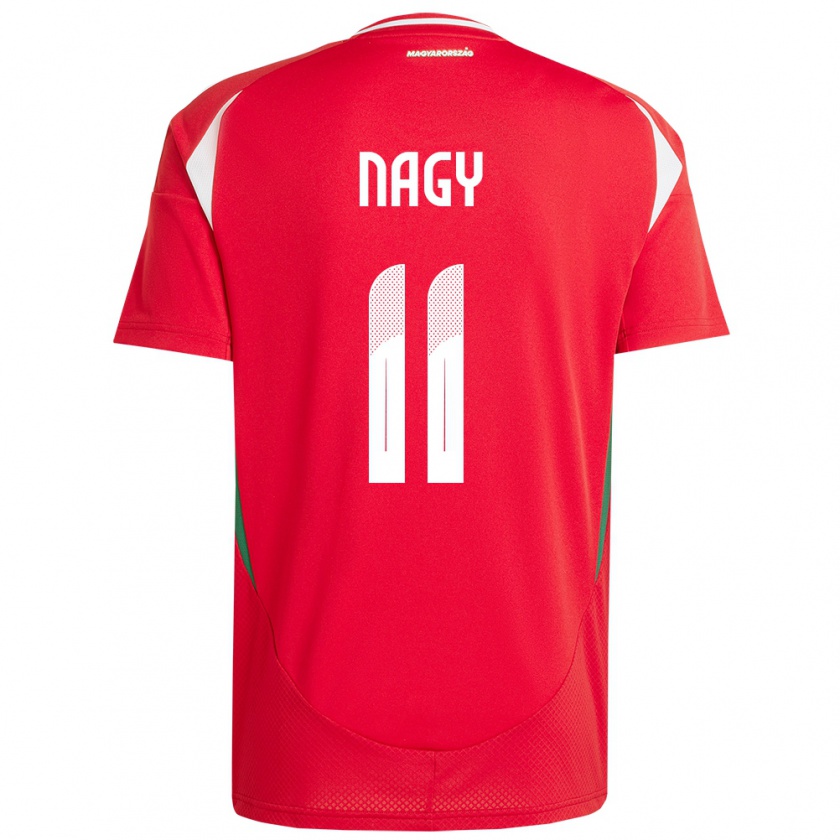 Kandiny Uomo Maglia Ungheria Virág Nagy #11 Rosso Kit Gara Home 24-26 Maglietta