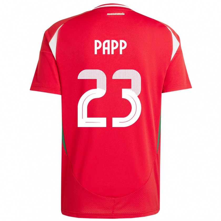 Kandiny Herren Ungarn Luca Papp #23 Rot Heimtrikot Trikot 24-26 T-Shirt Österreich