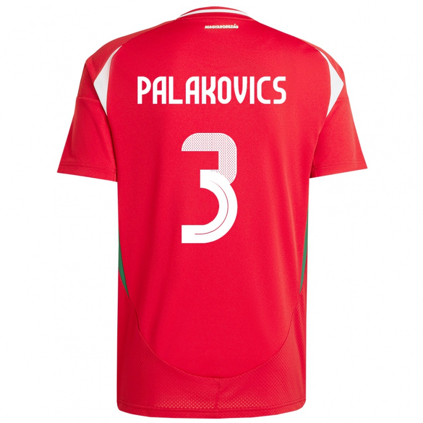 Kandiny Heren Hongarije Laura Palakovics #3 Rood Thuisshirt Thuistenue 24-26 T-Shirt België