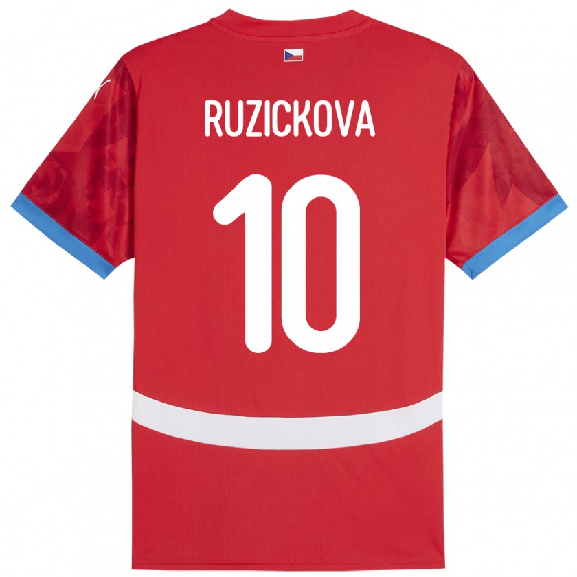 Kandiny Heren Tsjechië Kristýna Růžičková #10 Rood Thuisshirt Thuistenue 24-26 T-Shirt België