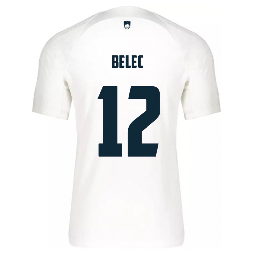 Kandiny Hombre Camiseta Eslovenia Vid Belec #12 Blanco 1ª Equipación 24-26 La Camisa México