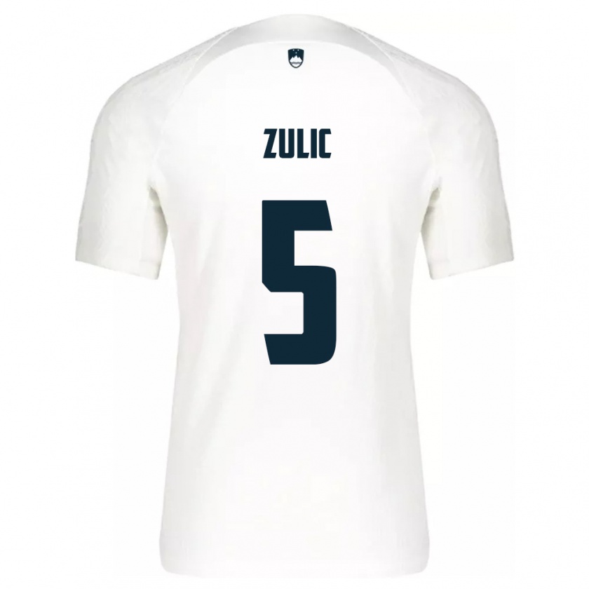 Kandiny Hombre Camiseta Eslovenia Anel Zulic #5 Blanco 1ª Equipación 24-26 La Camisa México