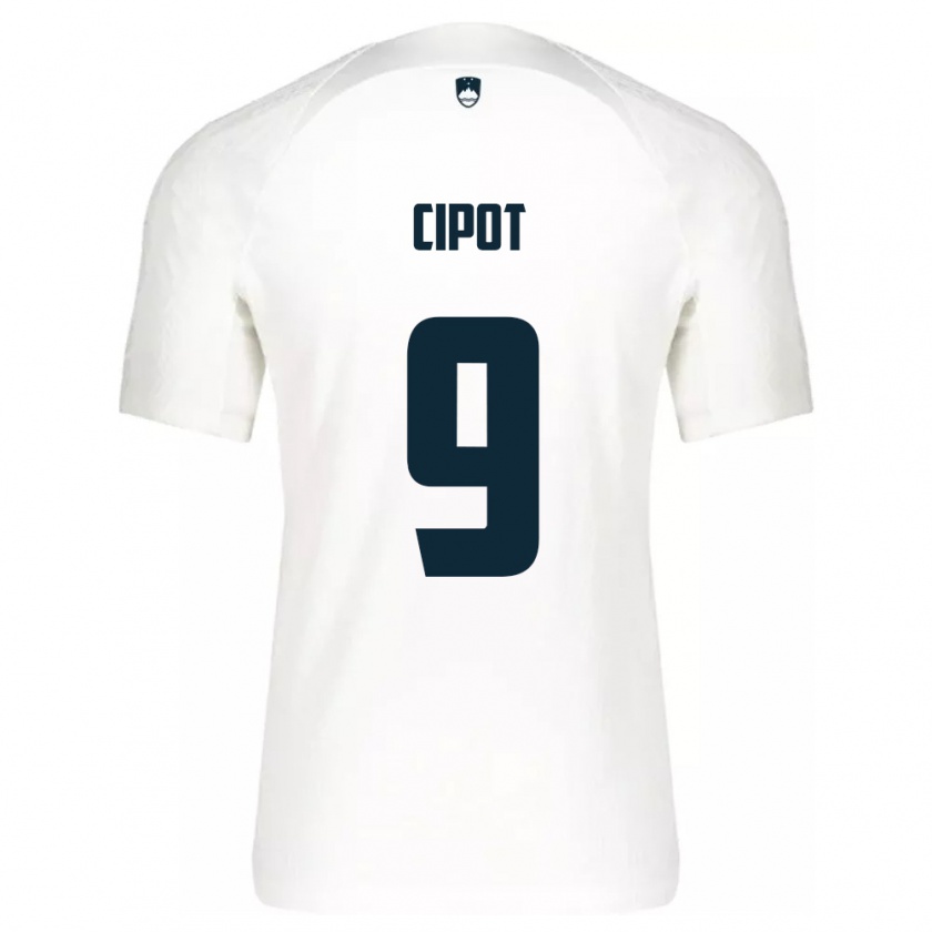 Kandiny Hombre Camiseta Eslovenia Tio Cipot #9 Blanco 1ª Equipación 24-26 La Camisa México