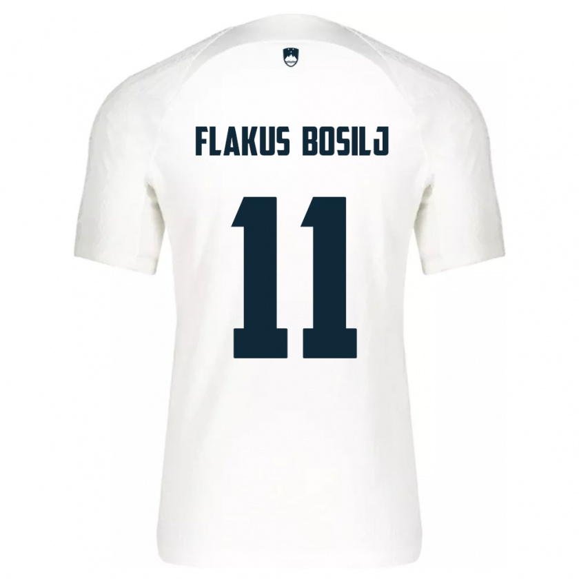 Kandiny Hombre Camiseta Eslovenia David Flakus Bosilj #11 Blanco 1ª Equipación 24-26 La Camisa México