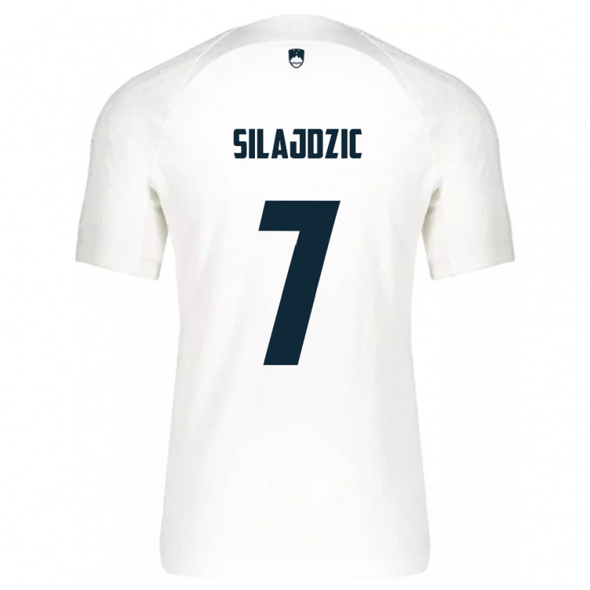 Kandiny Heren Slovenië Riad Silajdzic #7 Wit Thuisshirt Thuistenue 24-26 T-Shirt België