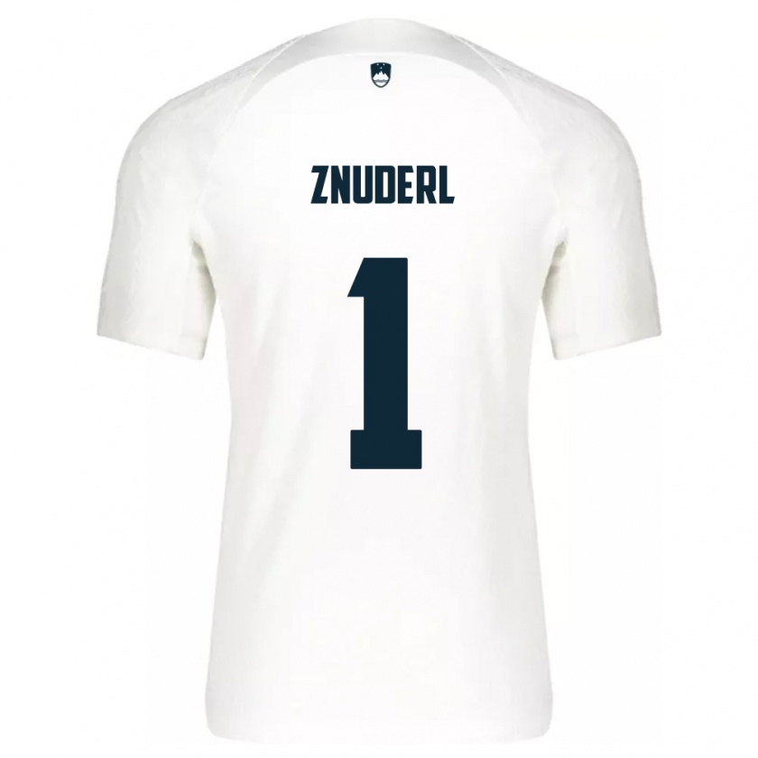 Kandiny Hombre Camiseta Eslovenia Tai Znuderl #1 Blanco 1ª Equipación 24-26 La Camisa México