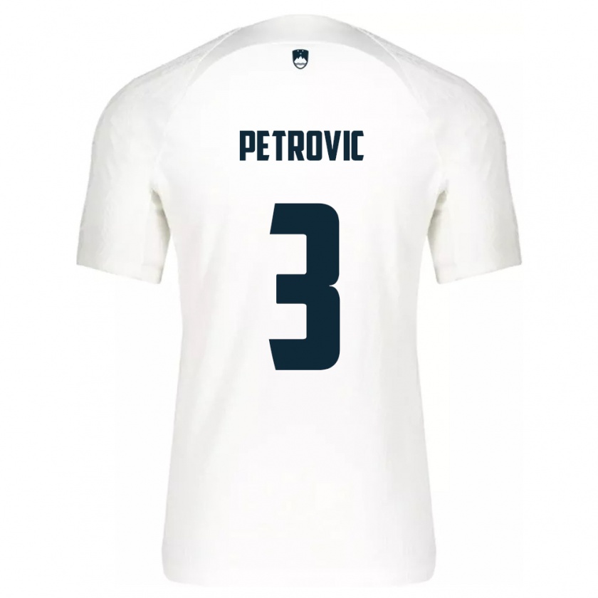 Kandiny Hombre Camiseta Eslovenia Zan Petrovic #3 Blanco 1ª Equipación 24-26 La Camisa México